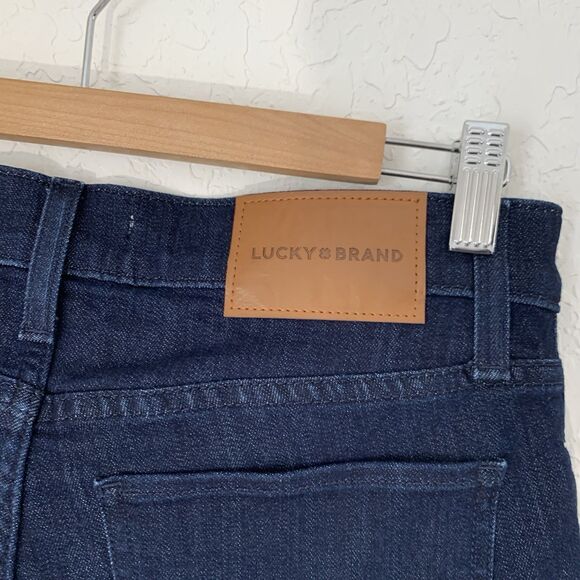 Lucky Brand Jeans Women 4/27 Dark Blue Denim Flare Mid Rise Sweet Stretch Preppy - Picture 4 of 11